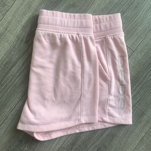 Bebe-Pink Lounge Shorts with Logo-Size Large